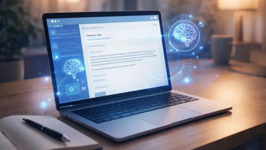 AI Help With Writing a Thank You Note